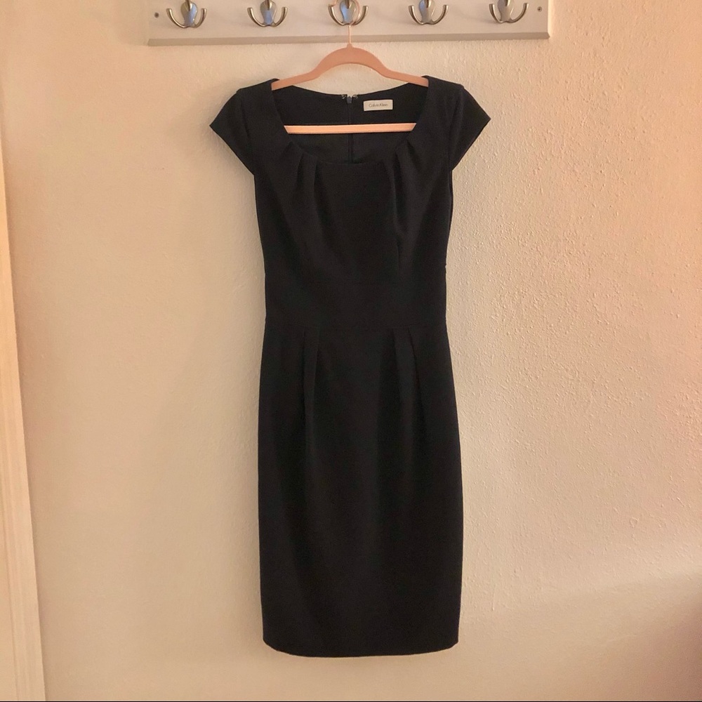 Calvin Klein Navy Blue Sheath Dress